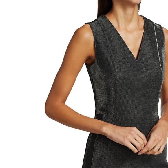 NWT Akris Punto Sleeveless Jersey Sheath Dress Metallic Graphite 6 - Picture 4 of 5